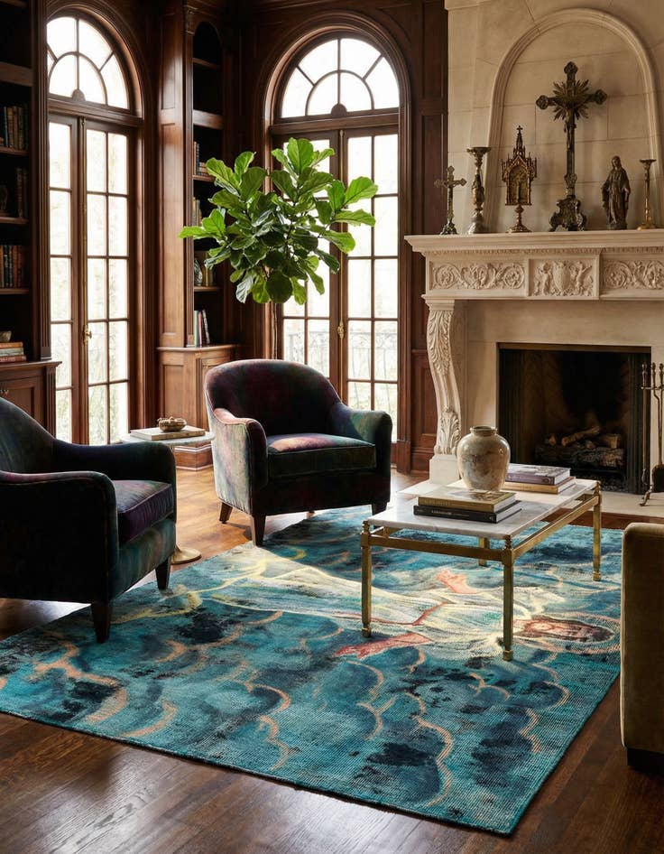 Detail image of 4' x 6' 6  Hand Knotted Ultra Vintage Persian Wool Rug