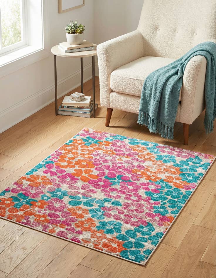 Detail image of 1' 4 x 1' 4 Azalea Sample Rug