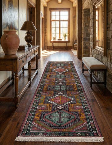 2' 8 x 10' 2 Hand Knotted Kazak Wool Runner Rug