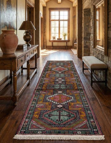 2' 8 x 10' 2 Hand Knotted Kazak Wool Runner Rug