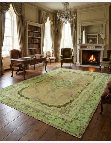 11' 3 x 16' 11 Hand Knotted Vintage Royal Persian Wool Rug