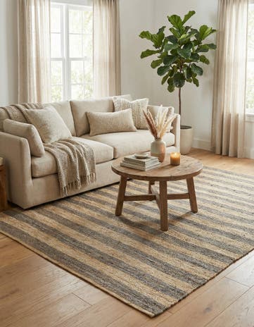 9' x 12' Handmade Braided Jute Rug