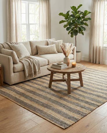  9' x 12'  Hand Braided Jute Rug