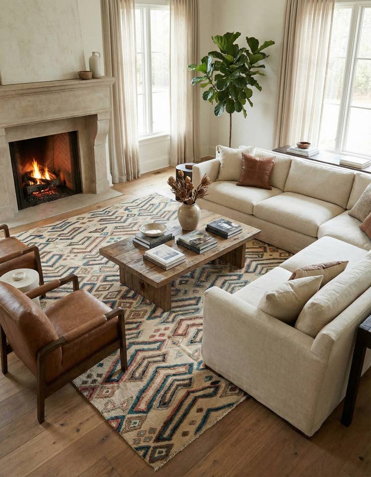 Detail image of 9' x 12' 9  Hand Knotted Darya Wool Rug