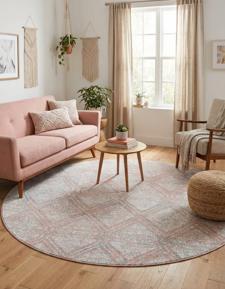 Detail image of 5' 3 x 5' 3 Kamala Washable Round Rug