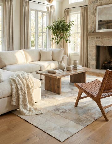 5' 1 x 8' Cowhide Rug