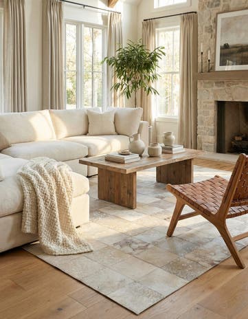 5' 1 x 8' Cowhide Rug