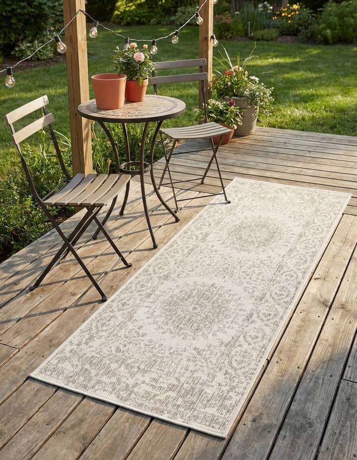 Detail image of 2' x 5' 3 Easy-Clean Traditional Indoor / Outdoor Runner Rug