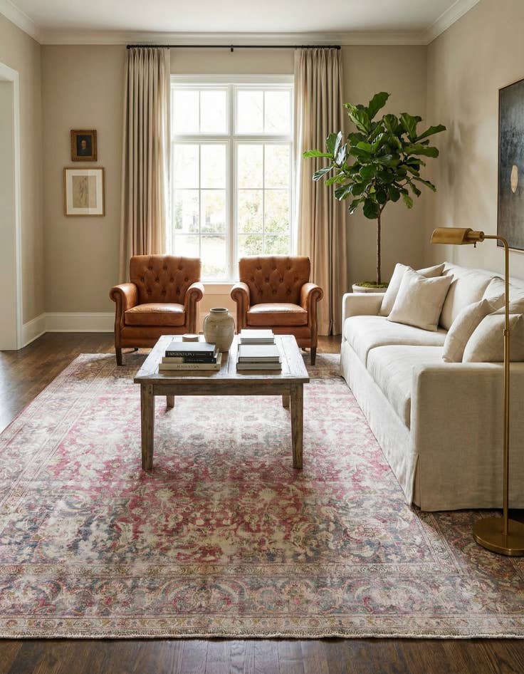 Detail image of  9' 10 x 12' 10  Hand Knotted Ultra Vintage Persian Wool Rug