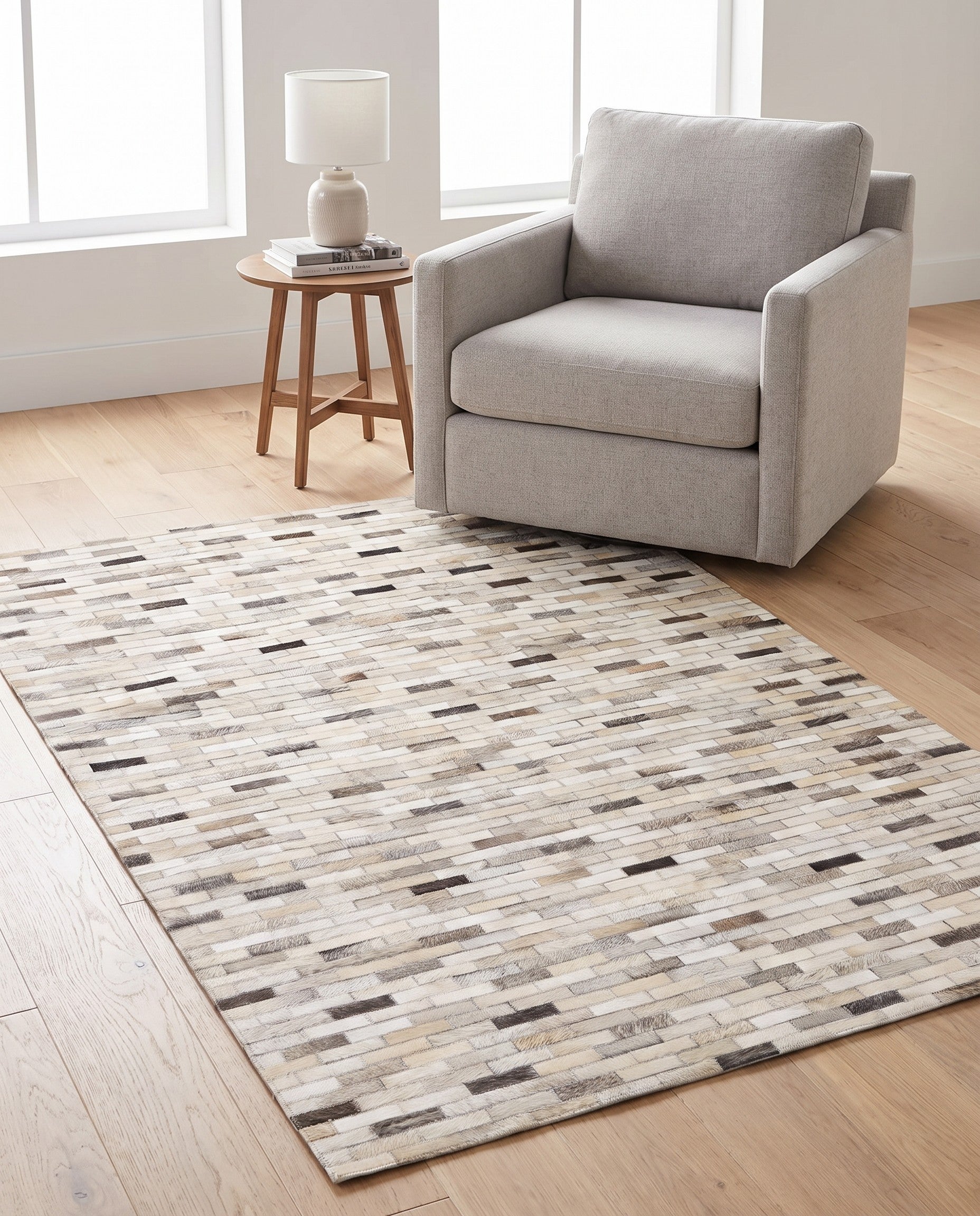 3' 11 x 6' 1 Cowhide Stocks Rug