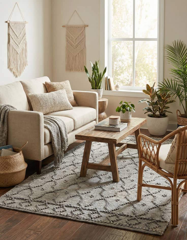 Detail image of  3' 1 x 5' 1  Hand Woven Larsa Jute Rug