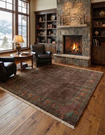 8' x 8' 1 Hand Knotted Tibet Wool Square Rug