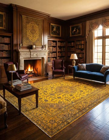 8' 2 x 11' 8 Kashan Wool Rug