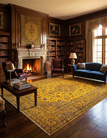 8' 2 x 11' 8 Kashan Wool Rug