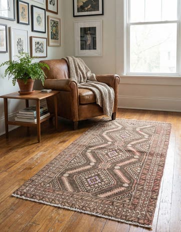 2' 6 x 5' 1 Hand Knotted Ultra Vintage Persian Wool Runner Rug