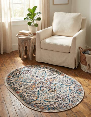 Ivory Lola Oval Rug