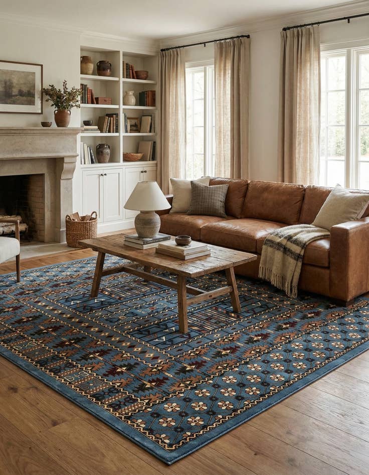 Detail image of 10' x 10' Bokhara Square Rug