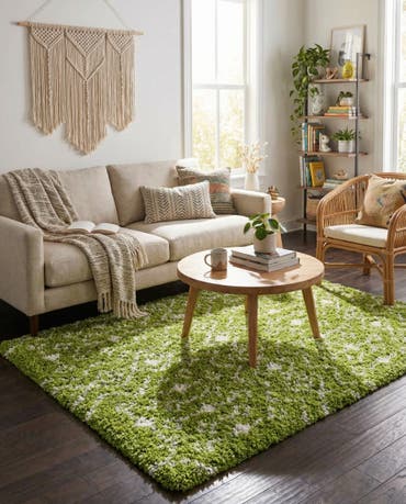  5' 3 x 5' 3 Moroccan Trellis Shag Square Rug