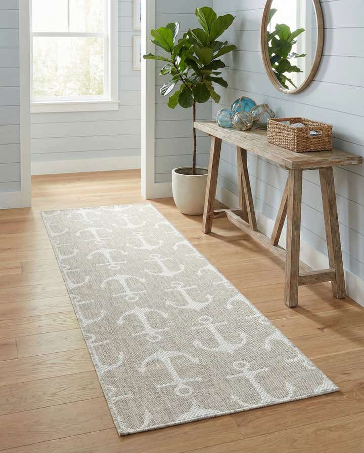 2' x 6' Easy-Clean Coastal Indoor / Outdoor Runner Rug