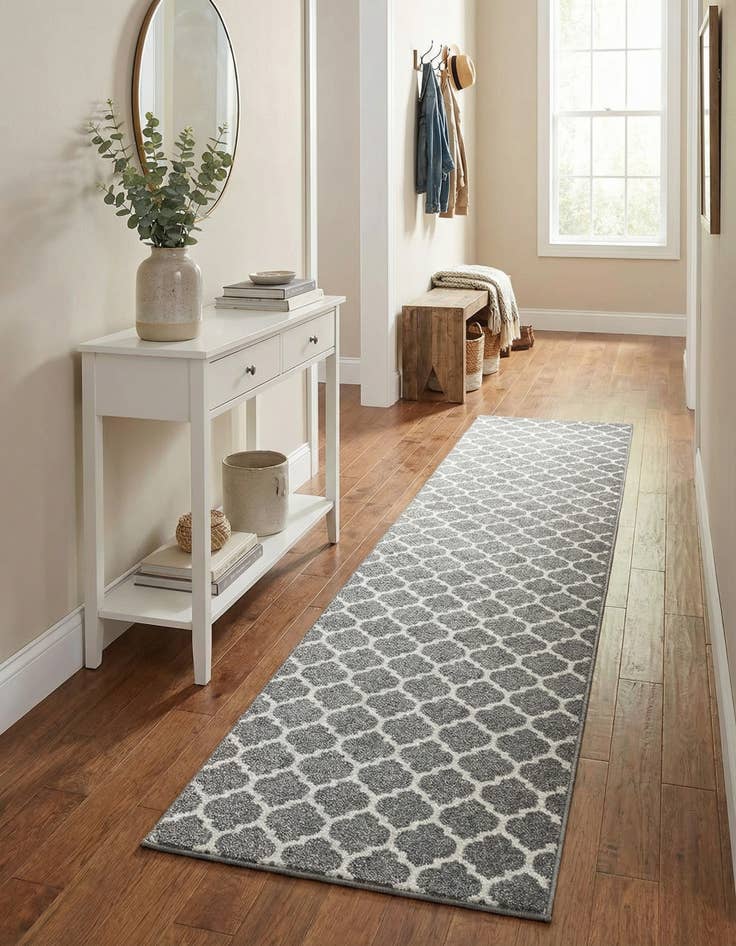 Detail image of  2' 7 x 19' 8 Lattice Runner Rug