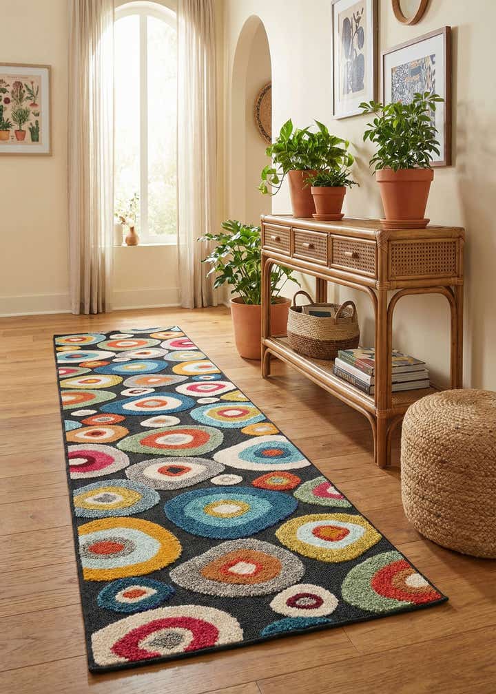 2' 7 x 12' Easy-Clean Casablanca Indoor / Outdoor Runner Rug