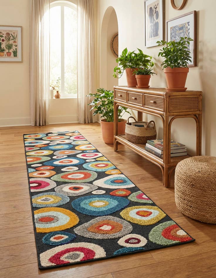 Detail image of  2' 7 x 12'  Washable Casablanca Indoor / Outdoor Runner Rug