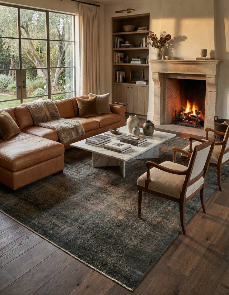 Detail image of 9' 4 x 12' 5  Hand Knotted Ultra Vintage Persian Wool Rug