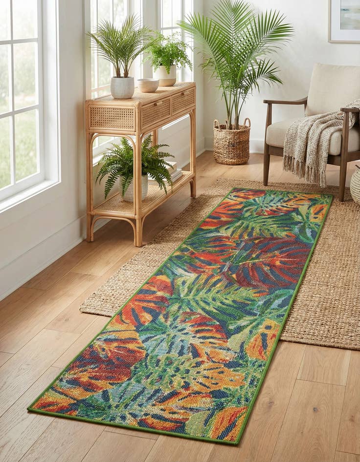 Detail image of 2' 7 x 10'  Washable Baja Indoor / Outdoor Runner Rug