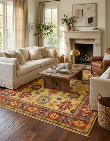 5' 2 x 7' Hand Knotted Kazak Rug