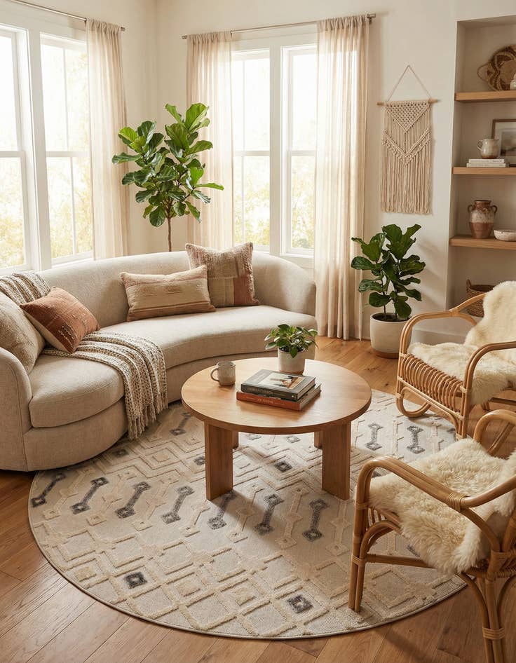 Detail image of 7' 10 x 7' 10 Arlo Round Rug