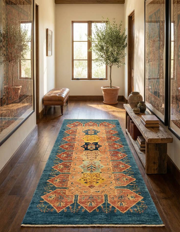 Detail image of  3' 1 x 6' 11 Kashkuli Wool Runner Rug