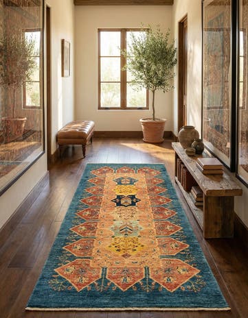 3' 1 x 6' 11 Kashkuli Wool Runner Rug