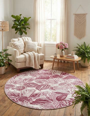 5' 3 x 5' 3 Blossom Round Rug