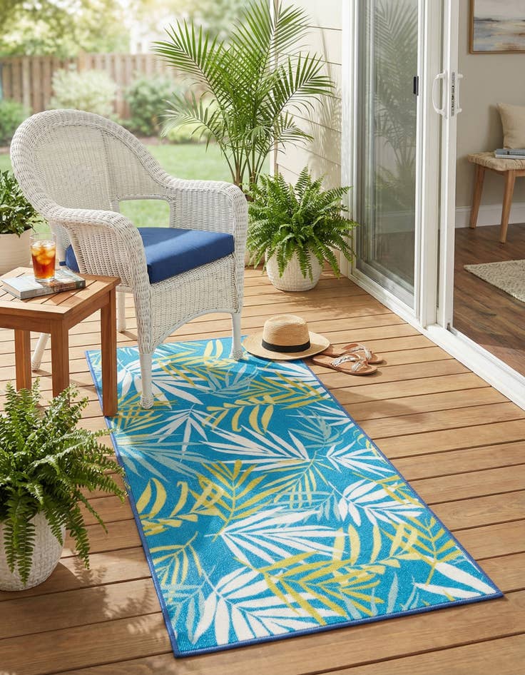 Detail image of 2' x 3' 11  Washable Jill Zarin Caribbean Indoor / Outdoor Runner Rug