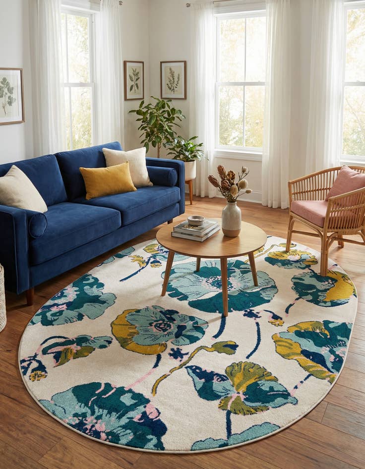 Detail image of 7' 10 x 10' Bloom Oval Rug