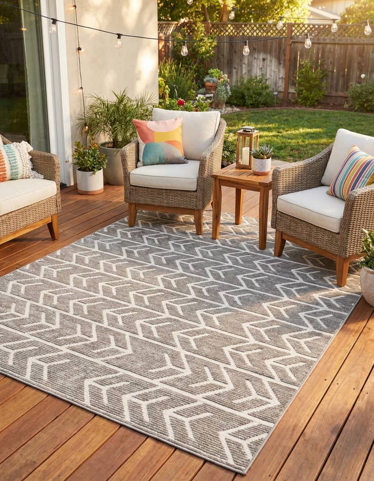 Detail image of 4' x 6'  Washable Sabrina Soto Aston Indoor / Outdoor Rug