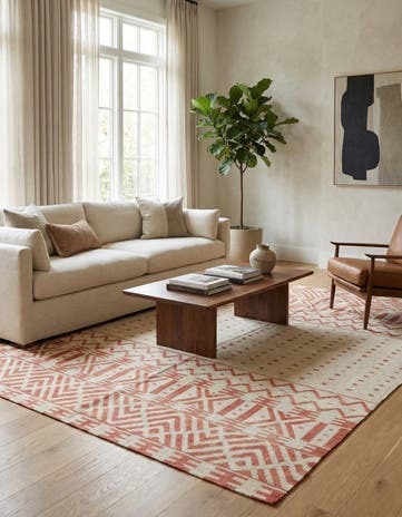 7' 1 x 9' 5 Hand Woven Kilim Modern Wool Rug