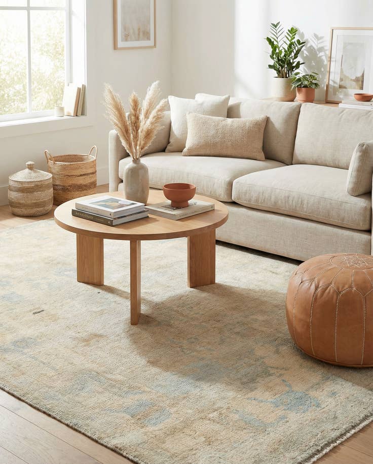 Detail image of 5' 6 x 8' 1 Hand Knotted Moroccan Wool Rug
