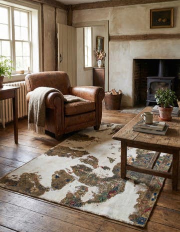 3' 6 x 4' 10 Hand Knotted Ultra Vintage Persian Wool Rug