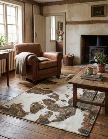 3' 6 x 4' 10 Hand Knotted Ultra Vintage Persian Wool Rug