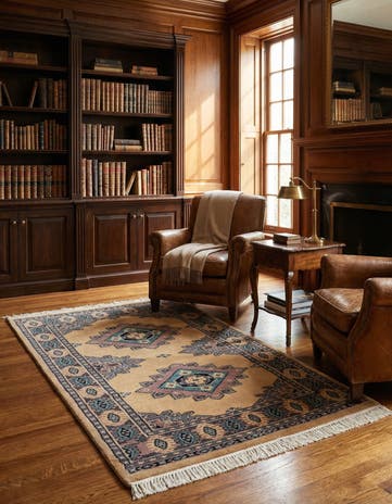 3' 1 x 5' 6 Hand Knotted Bokhara Oriental Rug