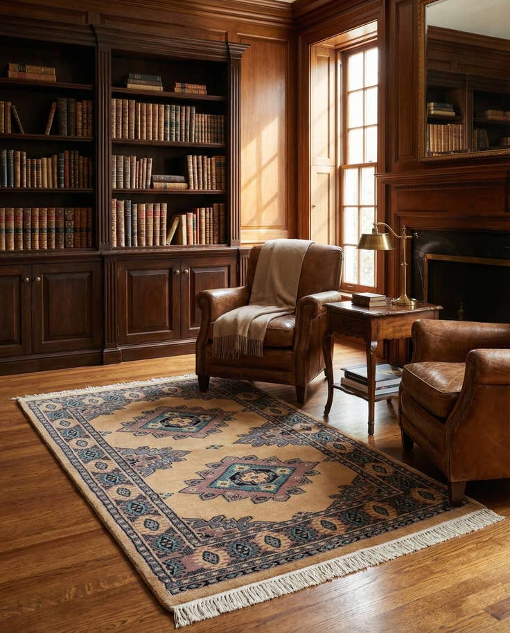 Detail image of 3' 1 x 5' 6 Hand Knotted Bokhara Oriental Rug