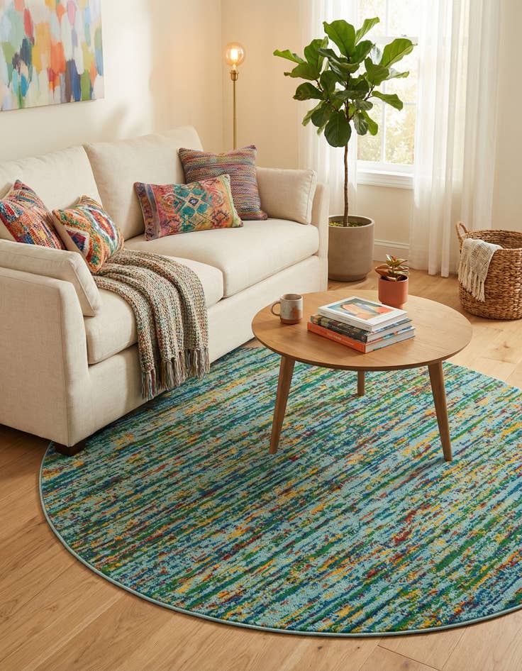 Detail image of  5' 3 x 5' 3 Calypso Round Rug