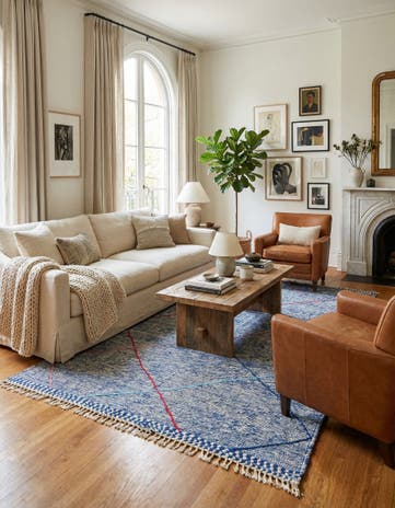 5' 2 x 9' Hand Knotted Moroccan Wool Rug