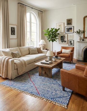 5' 2 x 9' Hand Knotted Moroccan Wool Rug