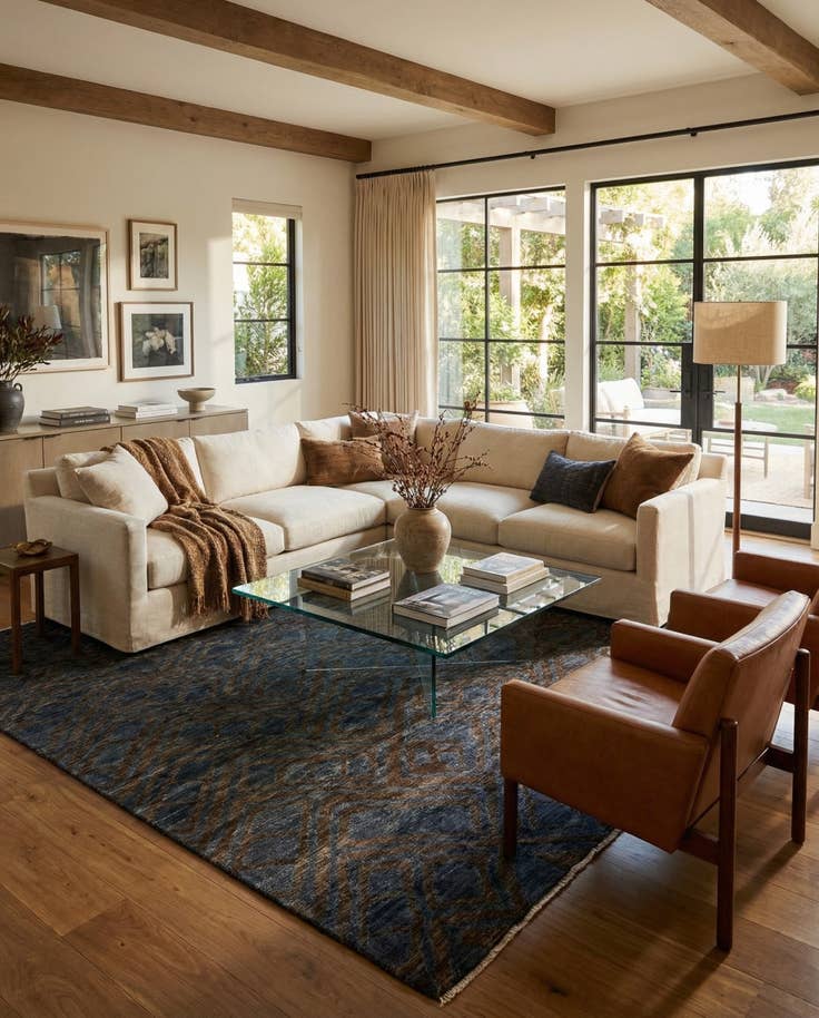 Detail image of 8' 2 x 12' 3 Hand Knotted Darya Wool Rug