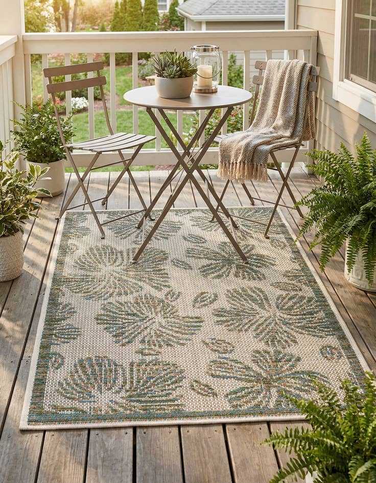 Detail image of 2' x 3' 1  Washable Baja Indoor / Outdoor Rug