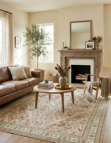 6' 8 x 9' 6 Hand Knotted Ultra Vintage Persian Wool Rug