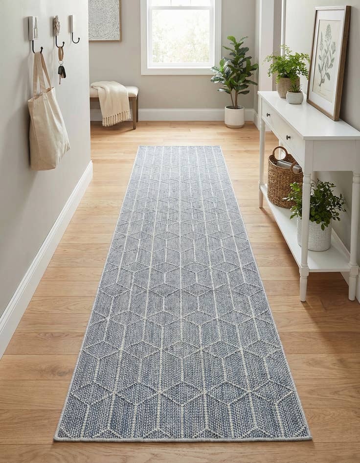Detail image of 2' 7 x 12'  Washable Trellis Indoor / Outdoor Runner Rug
