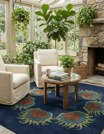 7' 6 x 7' 7 Luna Wool Square Rug